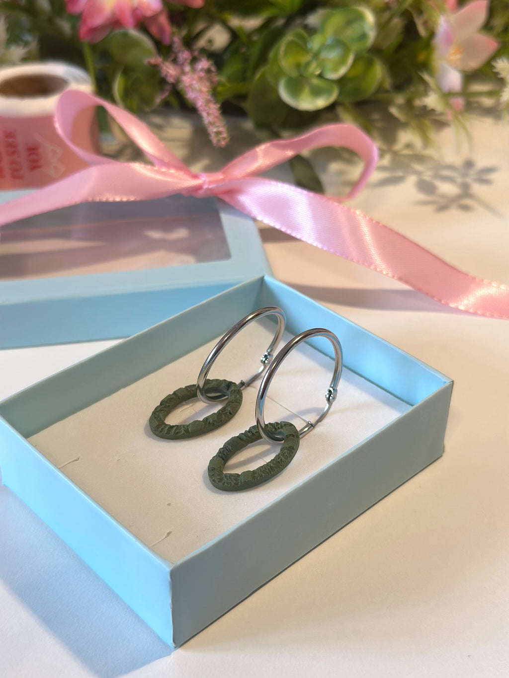 Color Ring - maslinasto zelena (srebrni ring)