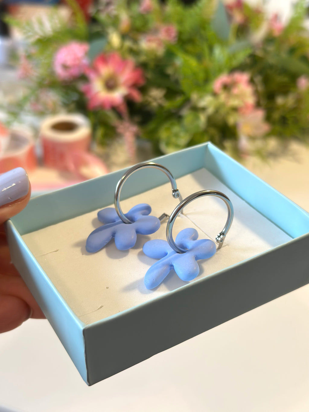 Blossom Ring - baby plava (srebrni ring)