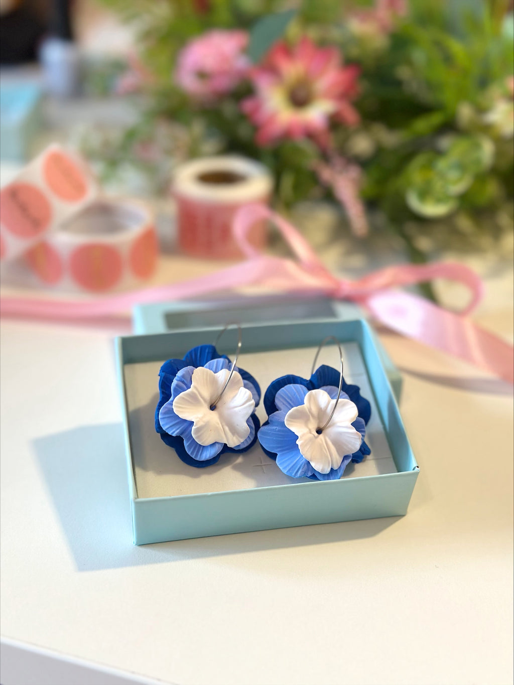 Wildflower Ring - Plavo/bijeli