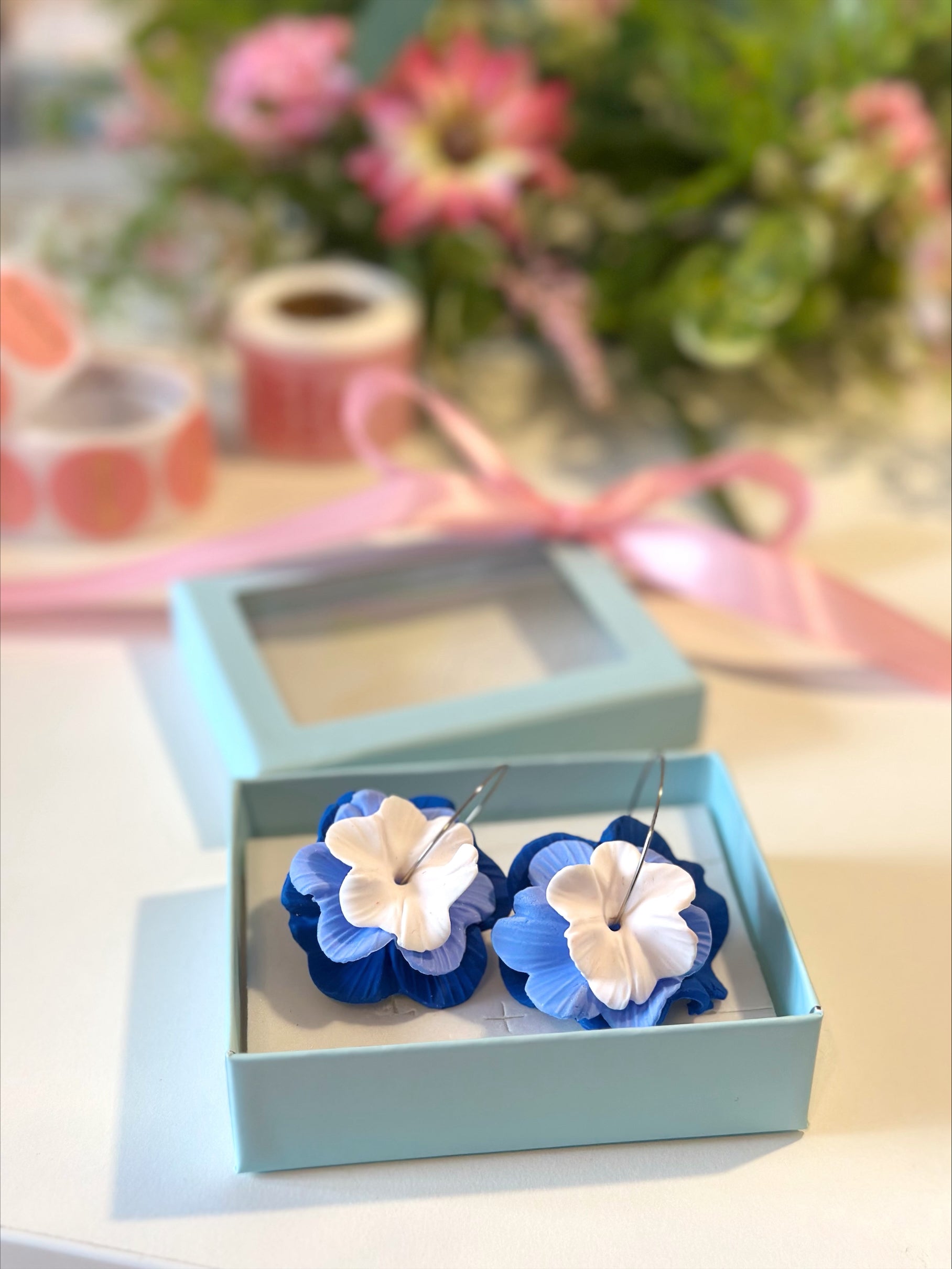 Wildflower Ring - Plavo/bijeli